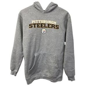 Pittsburg Stealers Hoodie Womens Medium 8 10 Gray Reebok Team Apparel